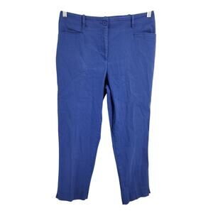 Talbots Blue Cropped Capri Pants Womens Size 12